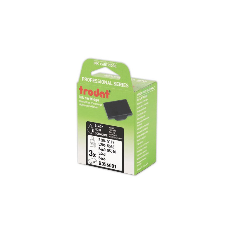 Encriers Trodat 6/56 noir  x3 - Fiducial