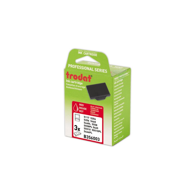 Encriers Trodat 6/56 rouge  x3 - Fiducial