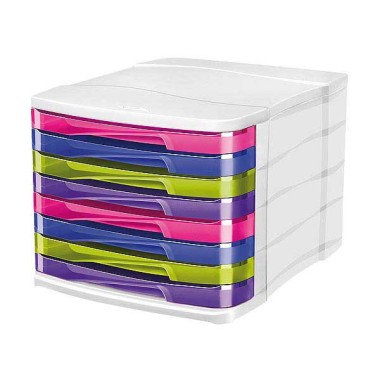 Module de classement 8 tiroirs ISIS CEP multicolore  - Fiducial