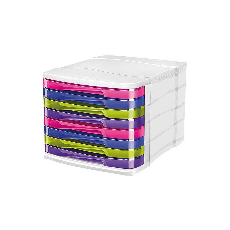 Module de classement 8 tiroirs ISIS CEP multicolore  - Fiducial