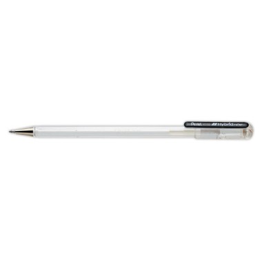 Stylo Hybrid Roller Pentel 0.8mm - Blanc  - Fiducial
