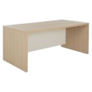 Bureau rectangulaire BARI L180 cm chêne et blanc monté  - Fiducial