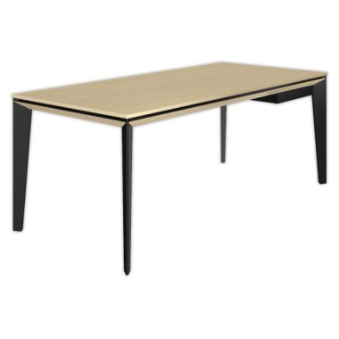 Bureau rectangulaire Barcelone L190 cmchêne structuré monté  - Fiducial