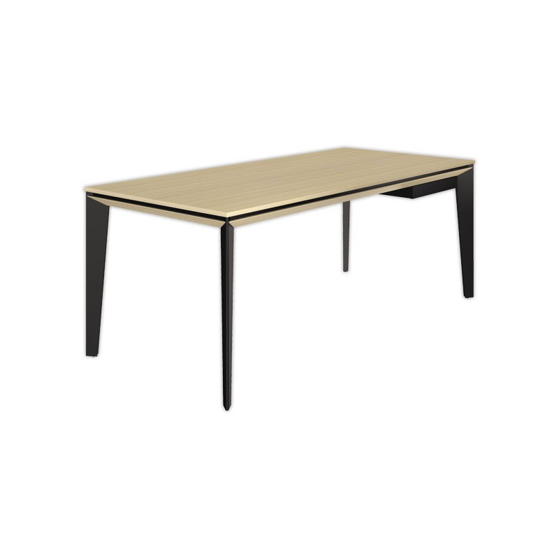 Bureau rectangulaire Barcelone L190 cmchêne structuré monté  - Fiducial