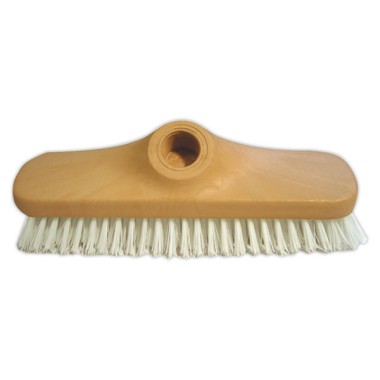 Brosse lave-pont nylon 22 cm monture bois.  - Fiducial