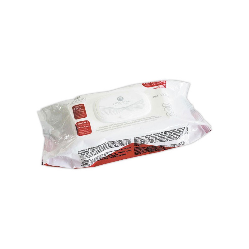Lingettes désinfectantes mains et surfaces  - Fiducial