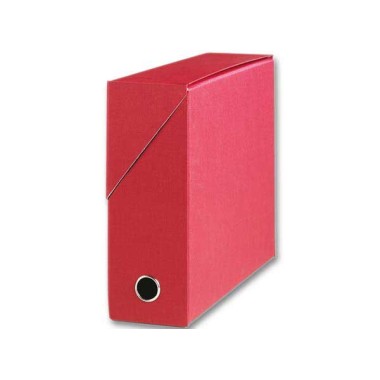 Boîte de transfert toilée dos 9 cm rouge  - Fiducial