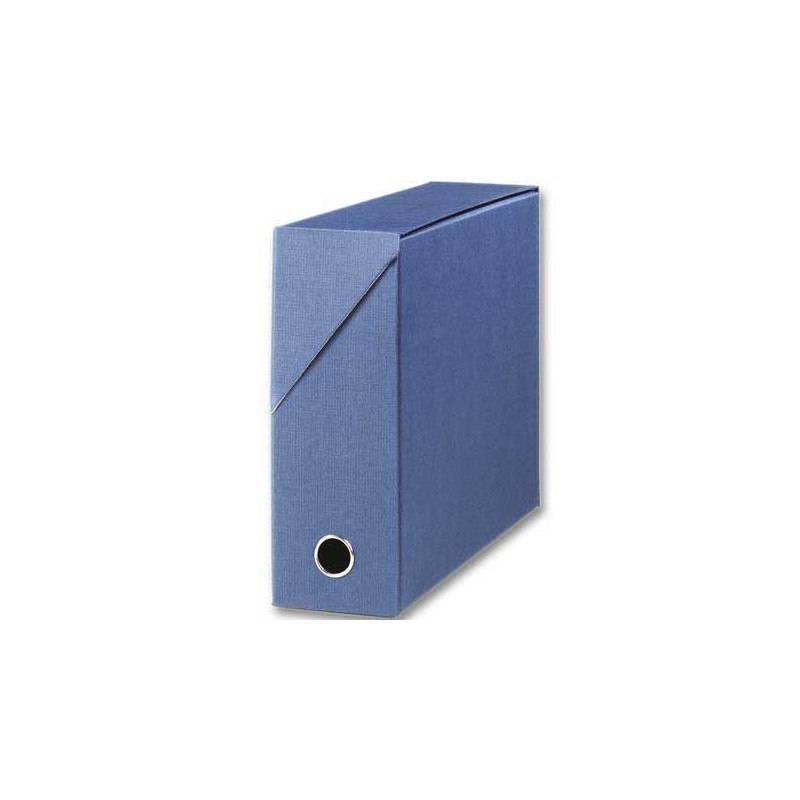 Boîte de transfert toilée dos 9 cm bleu foncé  - Fiducial