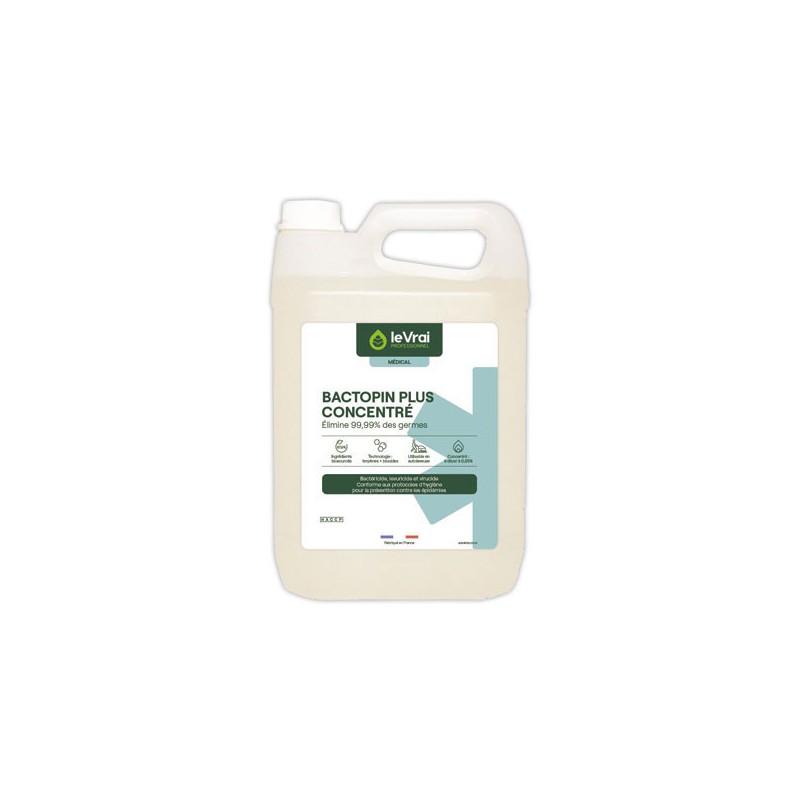 Détergent désinfectant BACTOPIN PLUS Concentré 5 L  - Fiducial