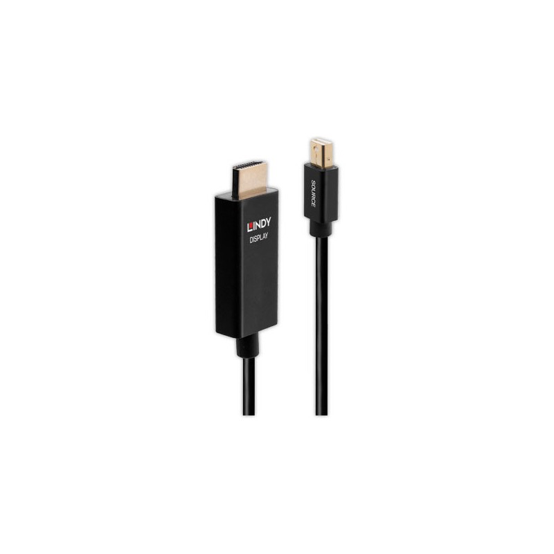 Cordon mini displayport vers hdmi 2.0 actif - 2M  - Fiducial