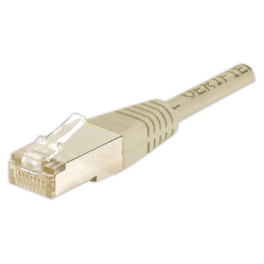 Câble réseau RJ45 FTP CAT5E 0,5m gris  - Fiducial