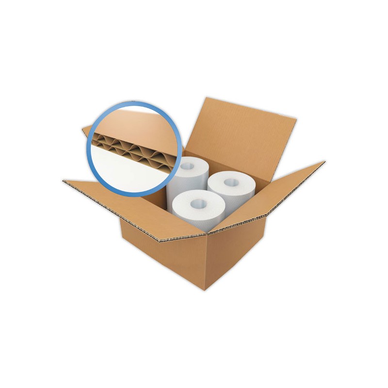 Caisses américaines double cannelure 20x14x14 cm  x10 - Fiducial