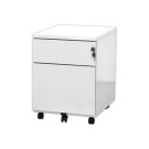 Caisson mobile métallique 2 tiroirs blanc monté  - Fiducial