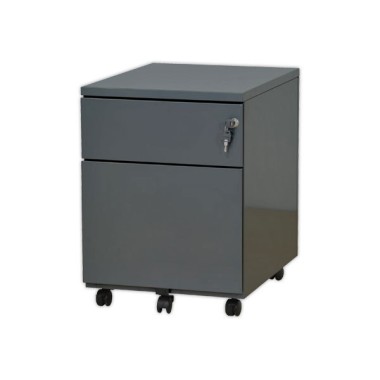 Caisson mobile métallique 2 tiroirs anthracite  - Fiducial