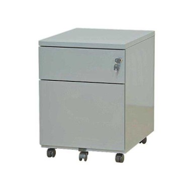 Caisson mobile en métal 2 tiroirs aluminium  - Fiducial