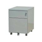 Caisson mobile en métal 2 tiroirs aluminium  - Fiducial