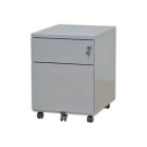 Caisson mobile en métal 2 tiroirs aluminium monté  - Fiducial