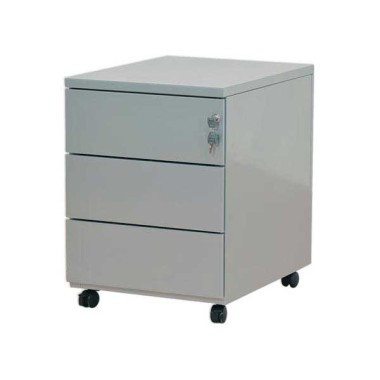Caisson mobile en métal 3 tiroirs aluminium  - Fiducial