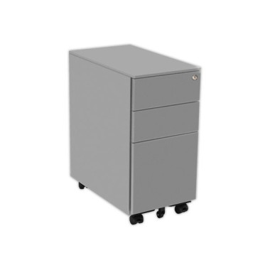 Caisson mobile métallique SLIM L30 cm 2+1 tiroirs alu  - Fiducial