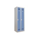 Vestiaire industrie propre 2 colonnes H.180 x L.60 cm Gris / bleu  - Fiducial