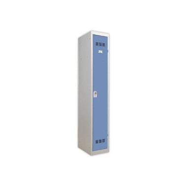 Vestiaire industrie propre 1 colonne H.180 x L.30 cm bleu  - Fiducial