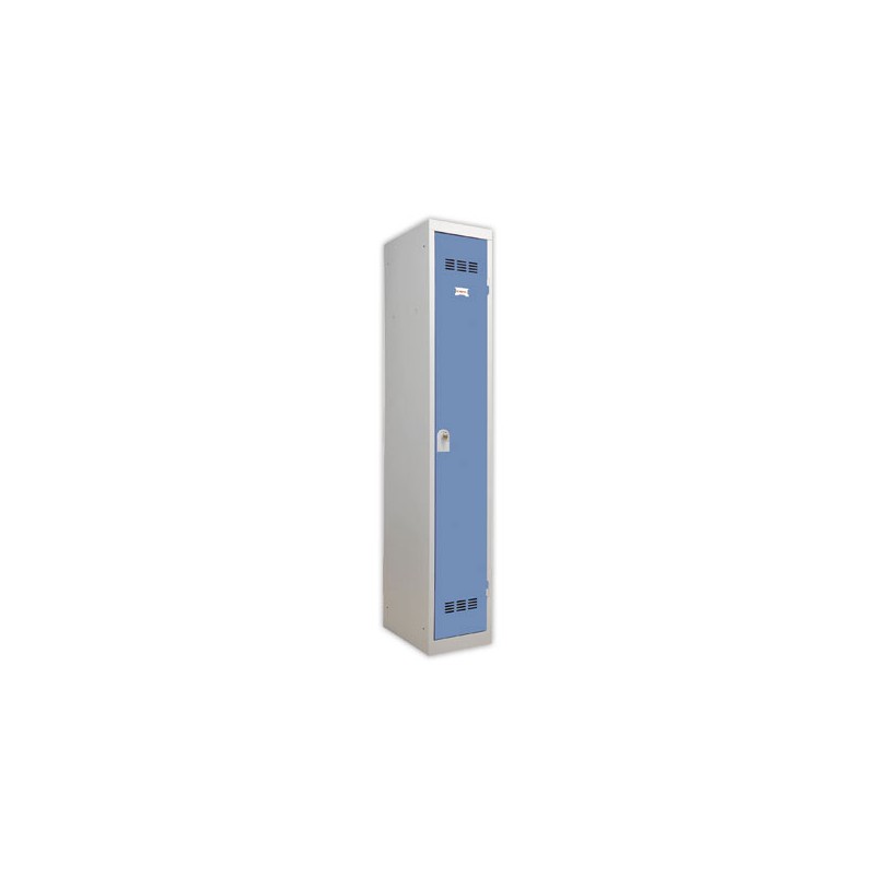 Vestiaire industrie propre 1 colonne H.180 x L.30 cm bleu  - Fiducial