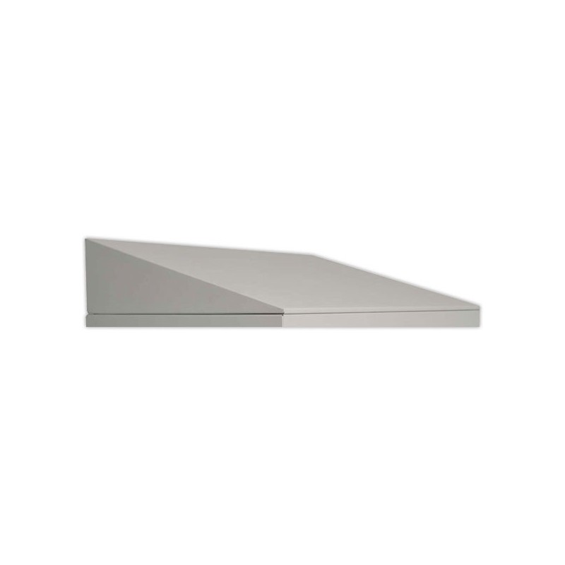 Coiffe pour vestiaire 1 colonne L.40 cm gris clair  - Fiducial