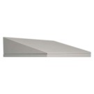 Coiffe pour vestiaire 1 colonne L.40 cm gris clair  - Fiducial