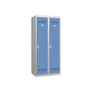 Vestiaire d'atelier ind. salissante 2 col, H180xL80xP50 cm gr/bleu  - Fiducial
