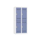 Vestiaire multicases 2 colonne de 2 cases H.180 x L.80cm gris/bleu  - Fiducial