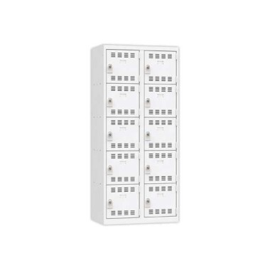 Vestiaire multicases 2 colonne de 5 cases H.180 x L.80cm GRIS  - Fiducial