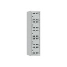 Vestiaire multicases 1 colonne de 5 cases H.180 x L.40cm gris/gris  - Fiducial