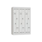Vestiaire gain de place porte en L 3 colonnes - 6 utilisateurs - Gris  - Fiducial