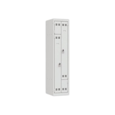 Vestiaire gain de place porte en L 1 colonne-2 utilisateurs - Gris  - Fiducial