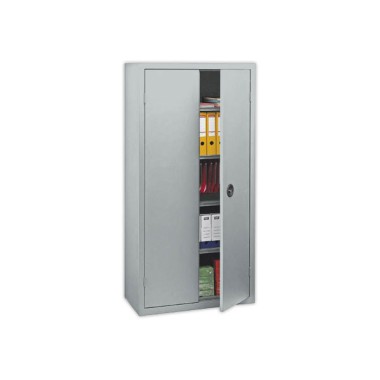Armoire haute portes battantes 198x90 cm - gris  - Fiducial