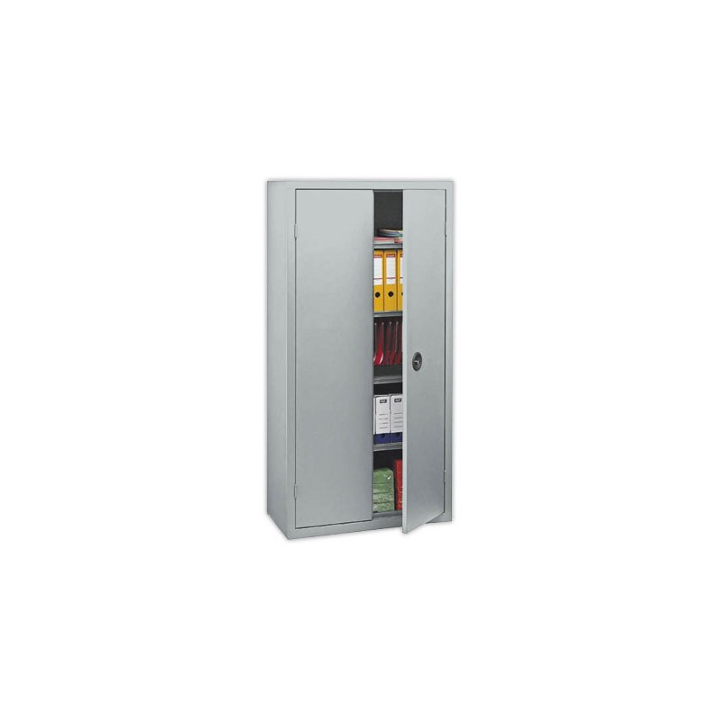Armoire haute portes battantes 198x90 cm - gris  - Fiducial