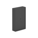 Armoire haute à rideaux 198x120 cm - anthracite  - Fiducial