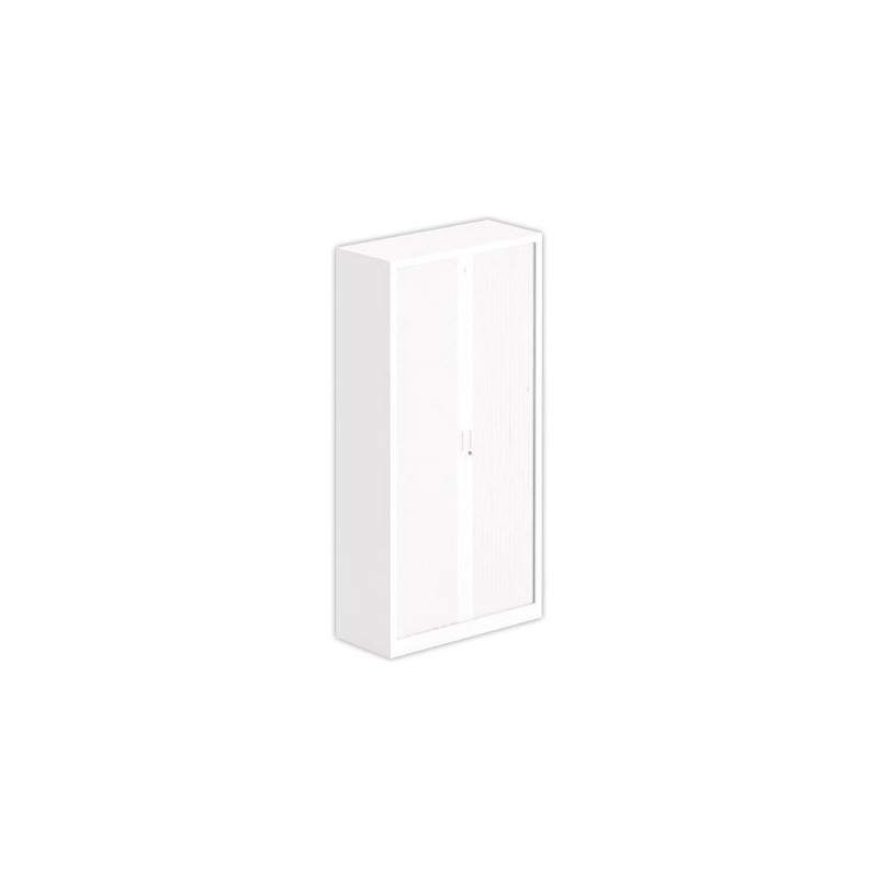 Armoire haute à rideaux métalliques 198x100 blanc  - Fiducial