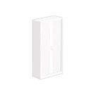 Armoire haute à rideaux métalliques 198x100 blanc  - Fiducial