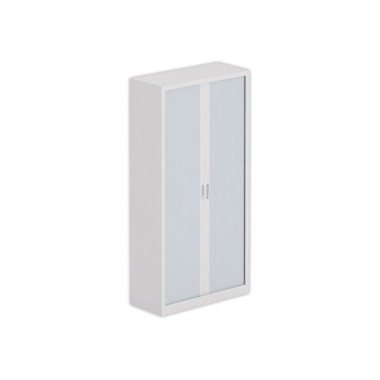 Armoire haute à rideaux métalliques 198x100 gris clair  - Fiducial