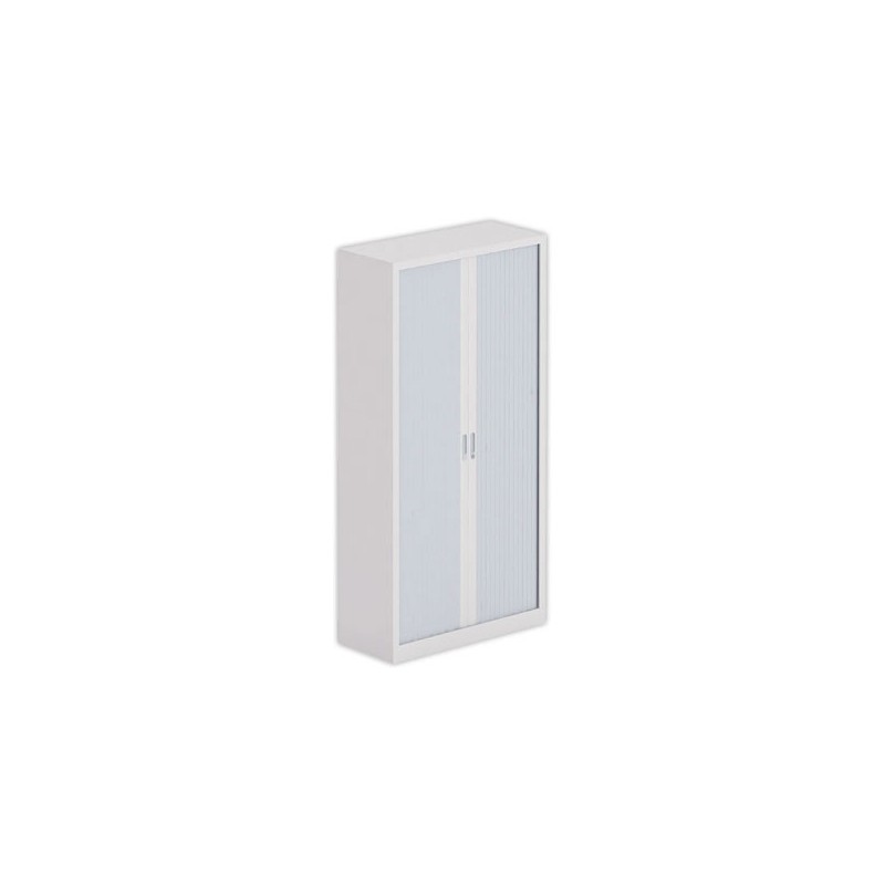 Armoire haute à rideaux métalliques 198x100 gris clair  - Fiducial