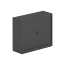 Armoire basse à rideaux 100x120 cm - anthracite  - Fiducial