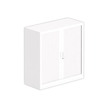 Armoire basse à rideaux métalliques 100 x100 blanc  - Fiducial