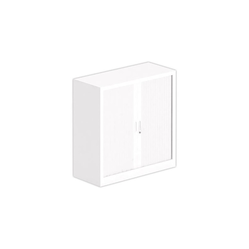 Armoire basse à rideaux métalliques 100 x100 blanc  - Fiducial