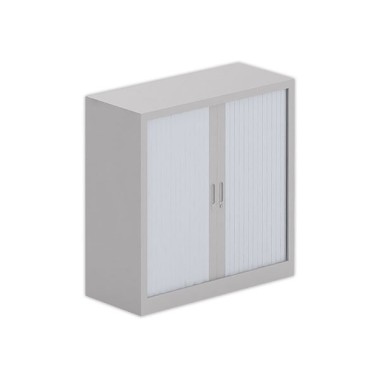Armoire basse à rideaux métalliques 100 x100 grisclair  - Fiducial