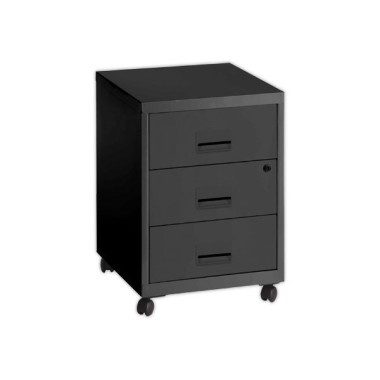 Caisson mobile en métal 3 tiroirs anthracite  - Fiducial