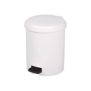 Poubelle à pédale plastique blanc 3 L  - Fiducial