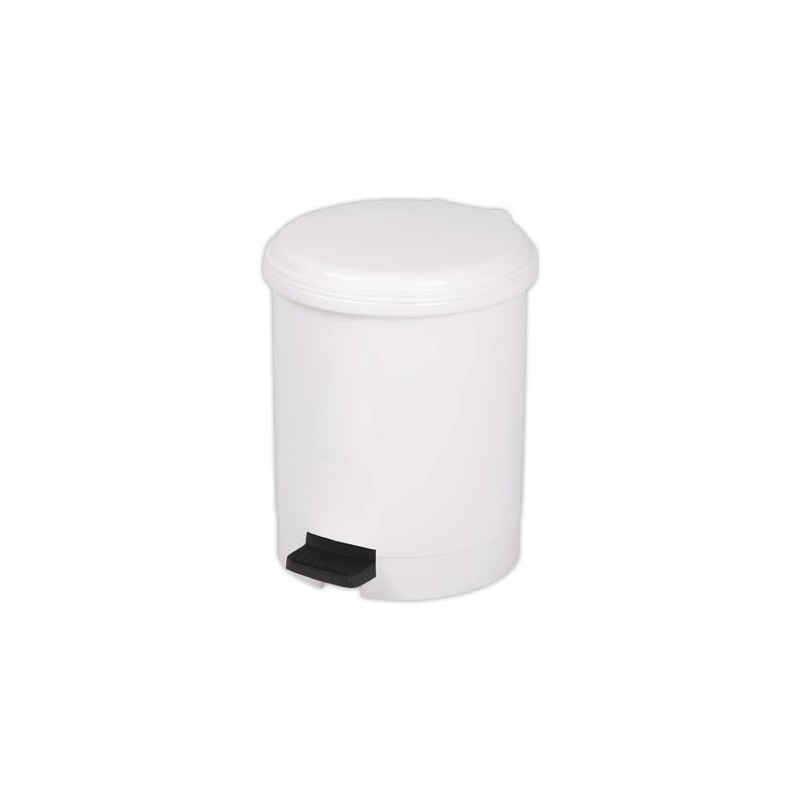 Poubelle à pédale plastique blanc 3 L  - Fiducial