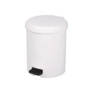 Poubelle à pédale plastique blanc 3 L  - Fiducial