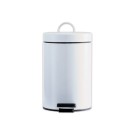 Poubelle à pédale finition acier blanc3 L  - Fiducial